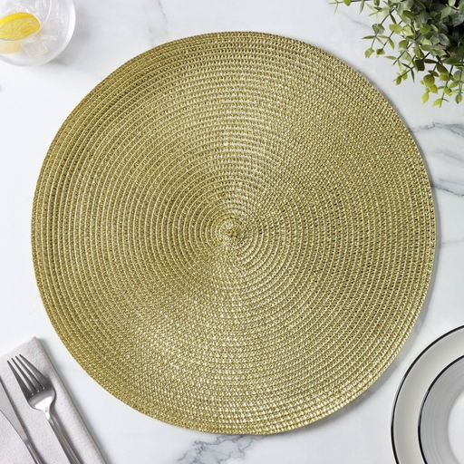 Цена за 12 шт. Салфетка сервировочная на стол Magistro «Глори», d=38 см, золото