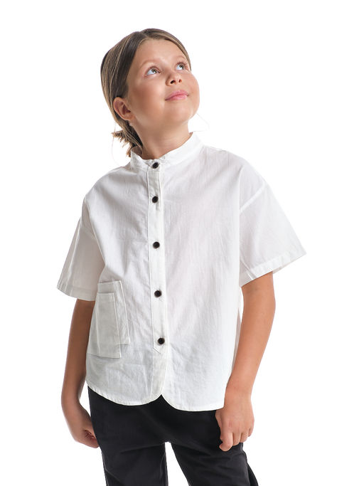 Рубашка для девочки 33-58771 белый - Mini maxi фото 3