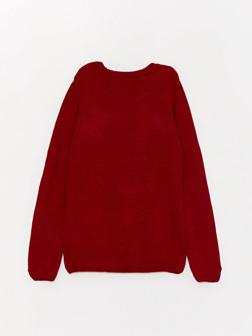 Bisiklet Yaka Nak??l? Uzun Kollu K?z ?ocuk Triko Kazak - Waikiki фото 3