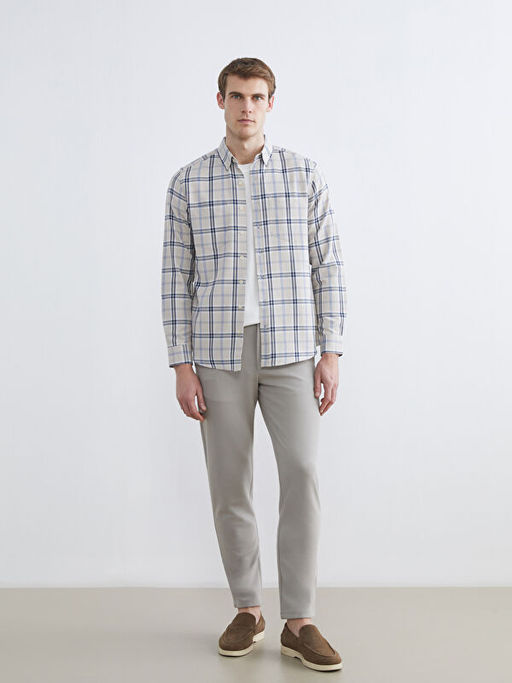 Regular Fit Uzun Kollu Ekose Erkek G?mlek