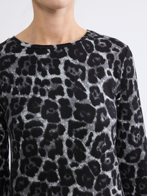 Bisiklet Yaka Desenli Bluz