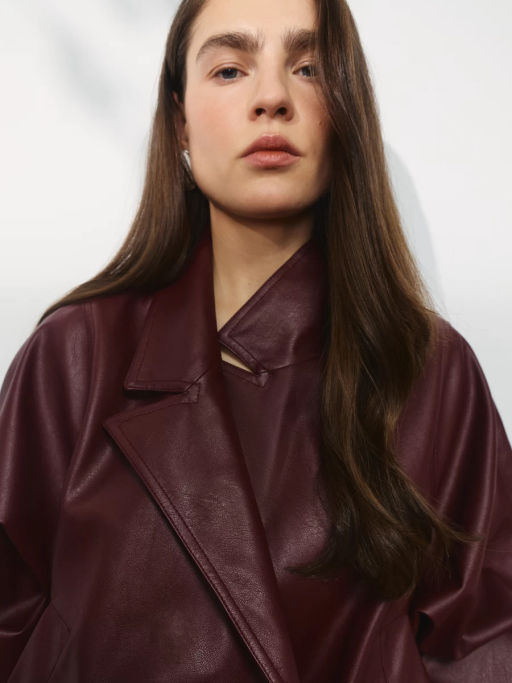 Куртка-бомбер из искусственной кожи с отложным воротником ZR2604102201-76 / Zarina  фото 3