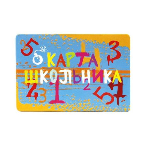 Цена за 5 шт. Обложка для проездного билета, ШКОЛЬНИК, 64Х96 мм, ПВХ