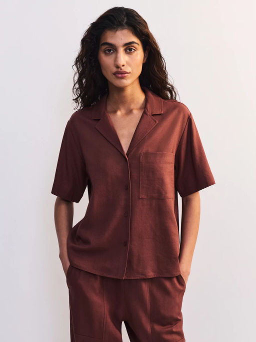 Льняная блуза прямого кроя ZR2605012002-21 / Zarina