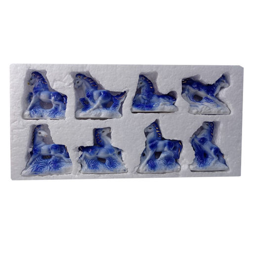 Лошадь символ 2026 года уп-8шт фарфор символ силы, мощи, достижения цели и победы 6см-7см