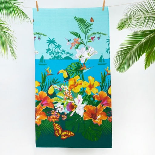 Багамы 80*150 Вафельные-Пляжные полотенца