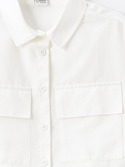 Basic K?sa Kollu K?z ?ocuk Crop G?mlek - Waikiki фото 3