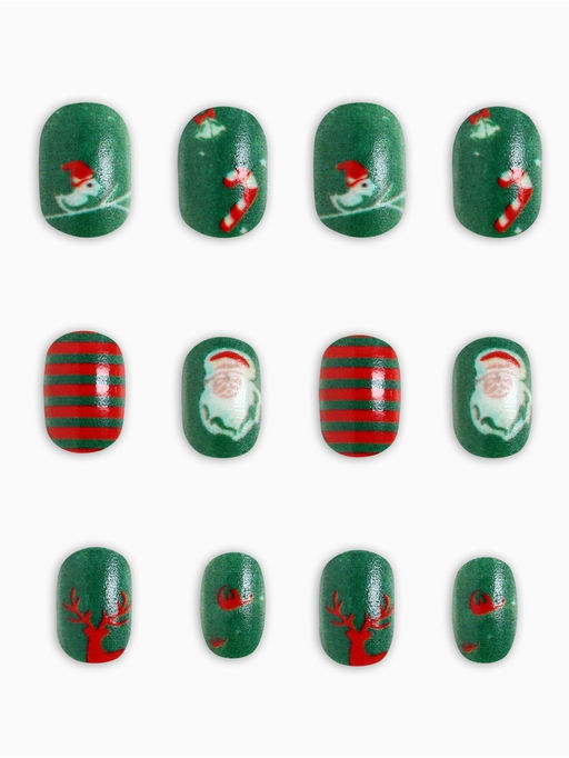 Детские накладные ногти на новый год Новогодний хит, 12 шт - Школа талантов фото 5