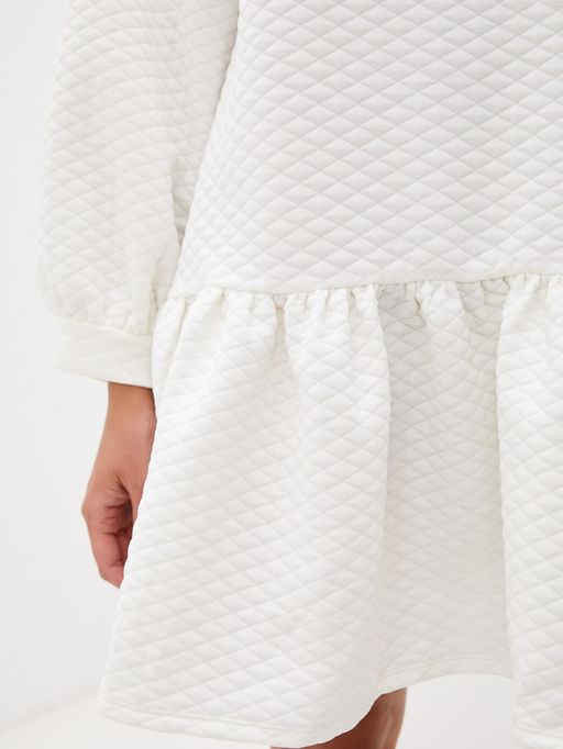 Стеганое белое платье - Incity фото 6