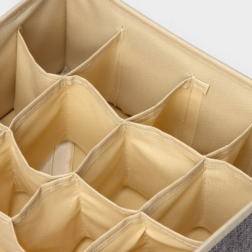 Органайзер для хранения белья Доляна Тео, 13 ячеек, с прозрачной крышкой, 322312 см, серый  фото 5