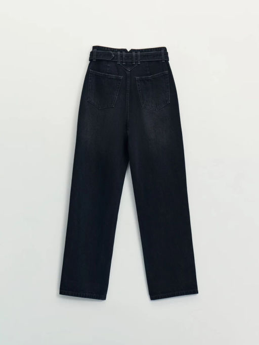 Джинсы straight с высокой посадкой с поясом / Zarina  фото 2