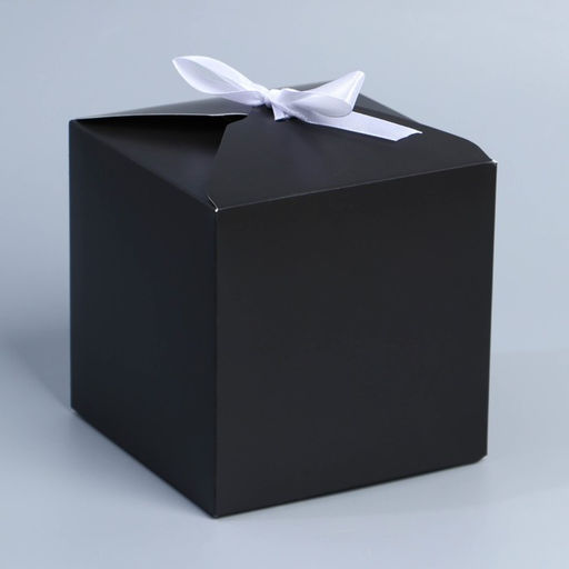 Цена за 2 шт. Коробка подарочная складная, упаковка, «Чёрный», 12×12×12 см