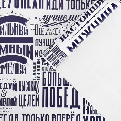 Цена за 10 шт. Бумага упаковочная глянцевая «Больших побед», 60 х 90 см