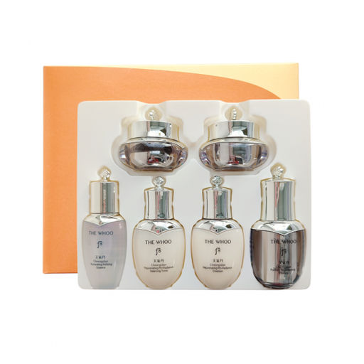 Набор антивозрастных восстанавливающих миниатюр THE HISTORY OF WHOO Cheongidan Rejuvenating Gift Set 6pcs, Toner 25ml+Emulsion 25ml+Essence 25ml+Essence 8ml+Cream 10ml+Eye Cream 5ml