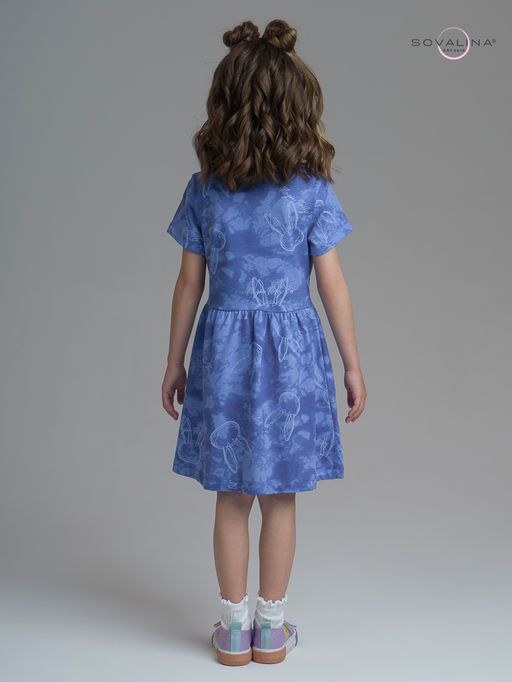 Платье Лето зайцы варенка синий - Sovalina фото 15