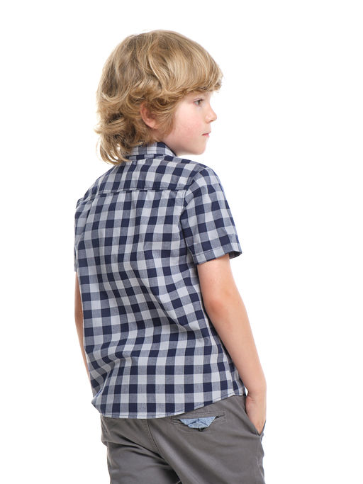 Рубашка для мальчика UD 7903 синяя клетка - Mini maxi фото 10