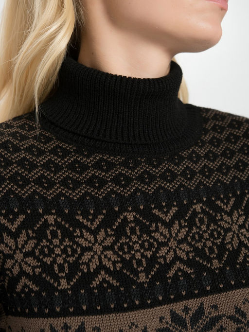 Джемпер высокое горло л1142 черный