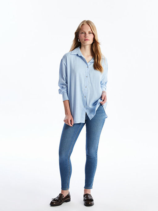 D?z Uzun Kollu Oversize Kad?n G?mlek - Waikiki фото 2