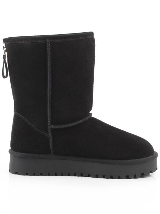 04-PAYH17-1Z BLACK Угги женские (натуральная замша, 100% шерсть)