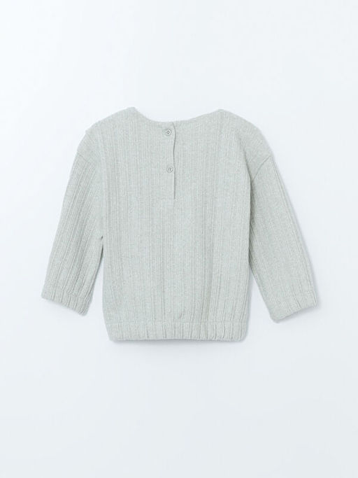 Bebe Yaka Fitilli K?z Bebek Sweatshirt