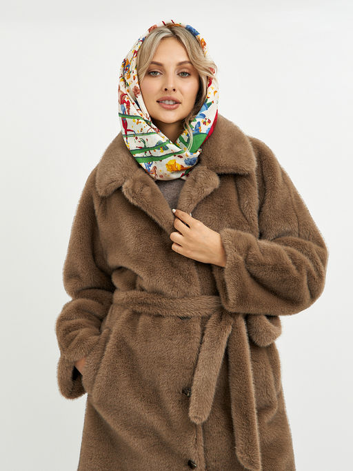 Шуба женская с поясом - Glenfield фото 10