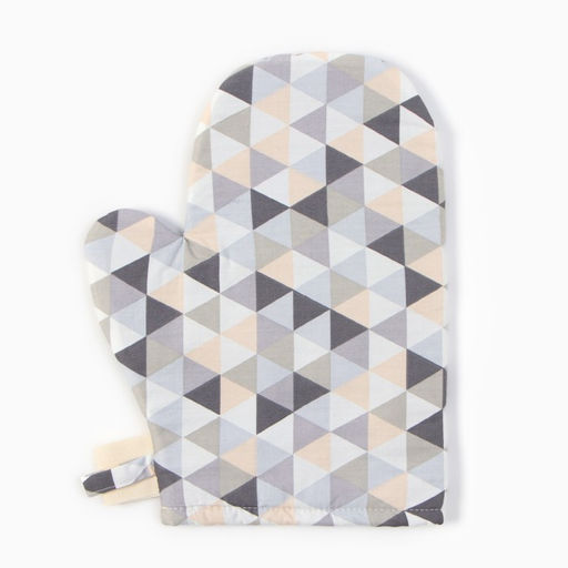 Варежка-прихватка Этель Треугольники 20х28 см, 80% хл, 20% пэ, сатин 110 г/м2  фото 3