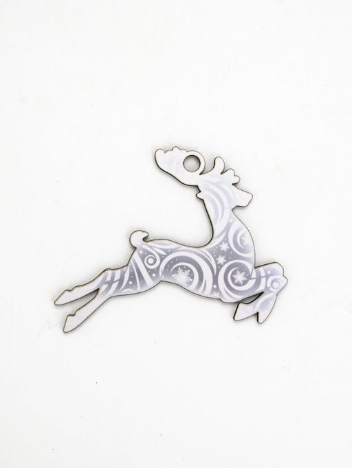 Ёлочная игрушка деревянная «Новый год: олень», набор 10 шт.