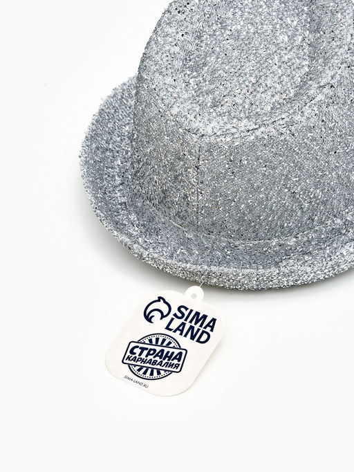 Карнавальная шляпа "Диско" серебряная р-р 56-58