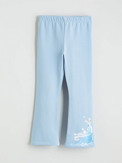 Frozen Bask?l? K?z ?ocuk Tayt Pantolon
