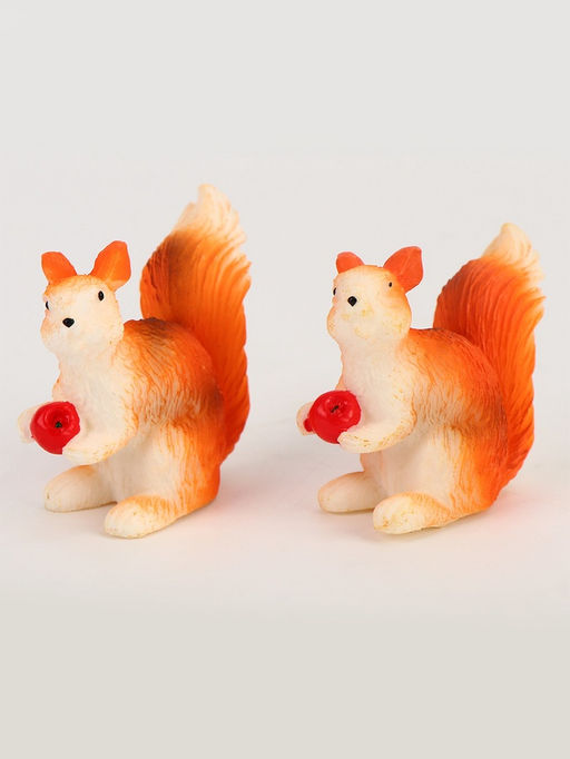 Миниатюра кукольная «Белочка с яблоком», набор 2 шт., размер 1 шт. — 5×4 см