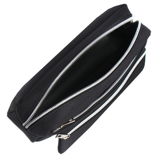 Пенал школьный Calligrata, мягкий, 3 отделения, 130×210×100 мм, объёмный, чёрный