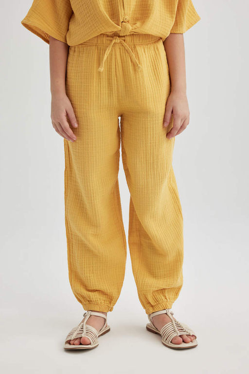 Хлопковые брюки для девочек - Defacto фото 5