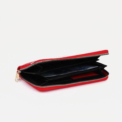 Кошелёк на молнии, красный