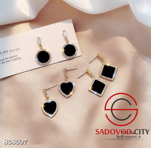 Серьги женские со стразами - Bruno фото 2