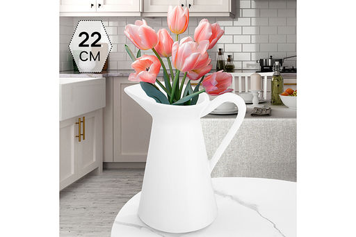 Ваза 22 см 1,2 л "Кувшин" белая