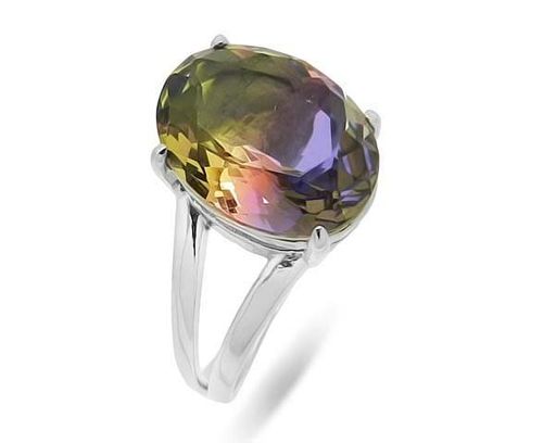 Кольцо из серебра аметрин выращ., Ю-100М40