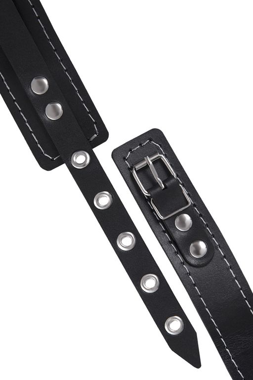 Ошейник Pecado BDSM, однослойный Pecado BDSM, узкий, натуральная кожа, черный