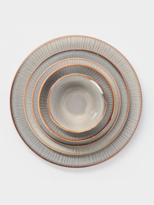 Тарелка Magistro Astral d=18 см, фарфор, серая фото 6