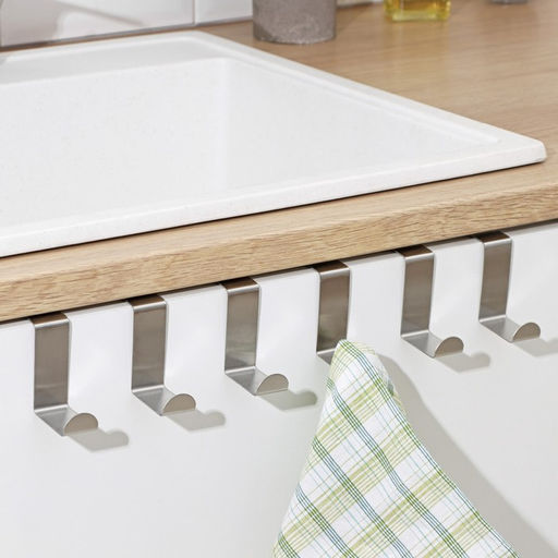 Крючки на дверь металлические Доляна Минимализм, 6 шт, серебристые - Simaland фото 3