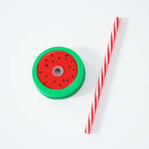 Банка стеклянная с крышкой и трубочкой Доляна Фреш, 450 мл, 11713 см, рисунок МИКС  фото 4