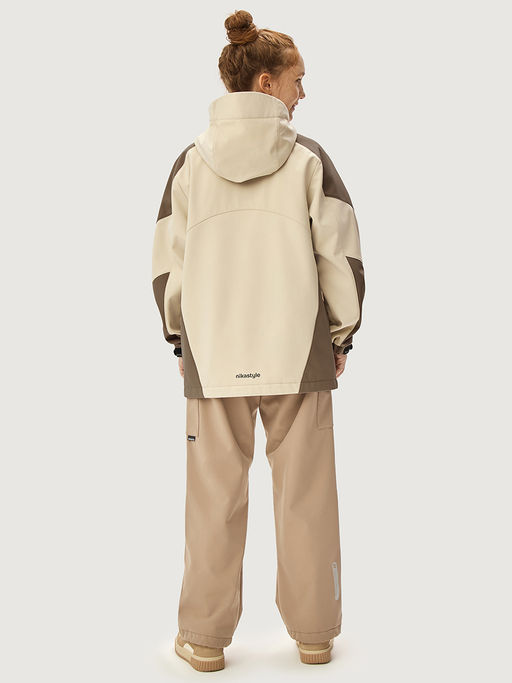 Ветровка 4л15626 кешью/кофе