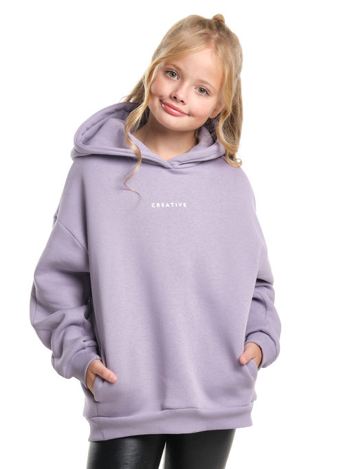 Худи для девочки оверсайз одежда подростковая с принтом 22-7317 мята - Mini maxi фото 7