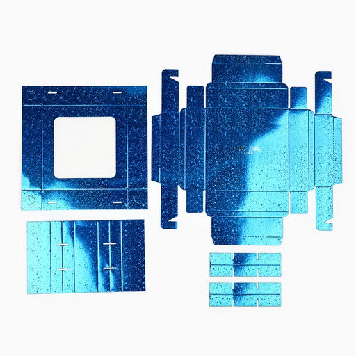 Цена за 5 шт. Коробка для конфет «Синие звёздочки», 14.5×14.5×3.5 см