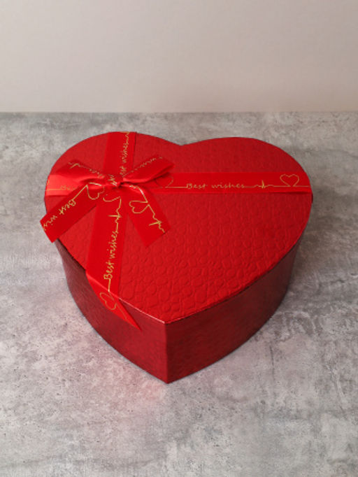 Коробка подарочная Сердце 3 штуки 22х20х9 см / 3405-01 /уп 36/красная - ГалеонТрейд фото 3