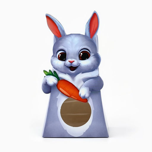 Цена за 5 шт. Коробка складная с окном «Кролик», 9×14×6 см