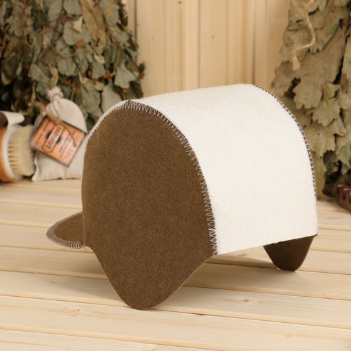 Набор для бани: шапка и коврик Хозяинъ зеленый - Добропаровъ фото 6