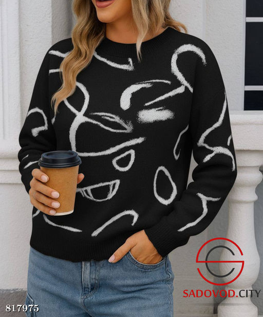 Свитер женский с рисунком - Bruno фото 4