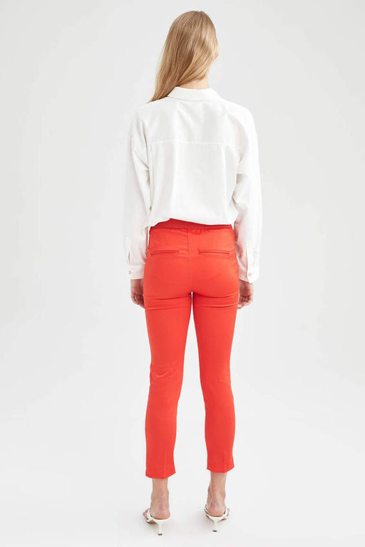 Атласные брюки прямого кроя Valentina Cigarette - Defacto фото 5