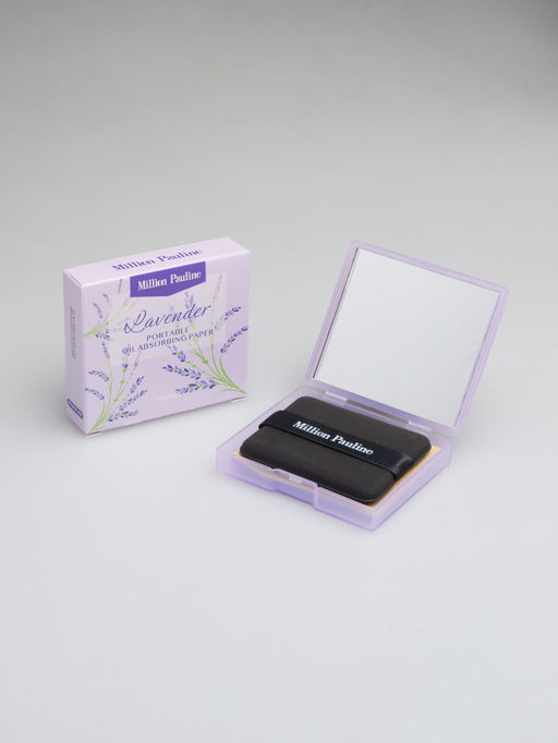 Матирующий салфетки против жирного блеска в футляре с зеркалом Лаванда, 100 шт.