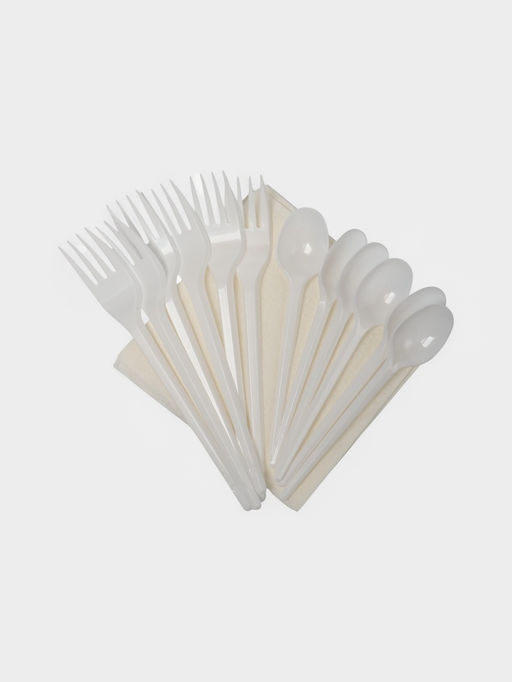 Набор пластиковой одноразовой посуды Мистерия «Премиум», 6 персон, МИКС